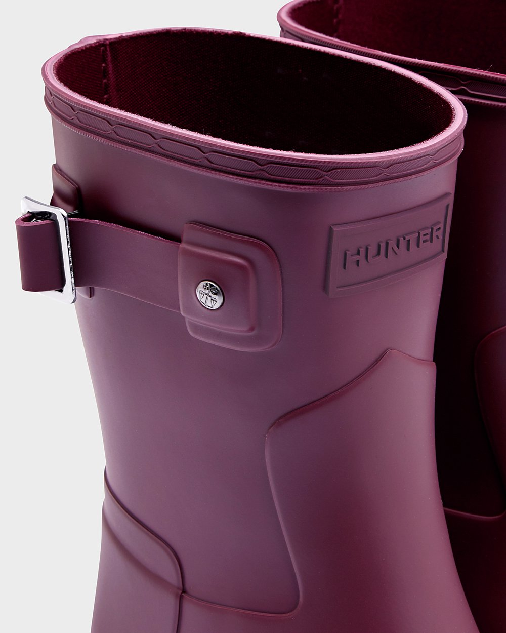 Hunter Refined Slim Fit Short Rain Boots - On Sale Womens Purple - OGYUHT901